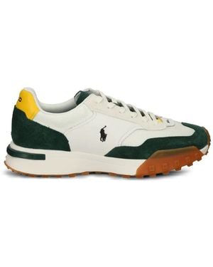 Polo Ralph Lauren Logo-Embroidered Panelled Trainers - White