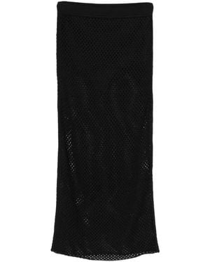 Jonathan Simkhai Crochet-Effect Midi Skirt - Black