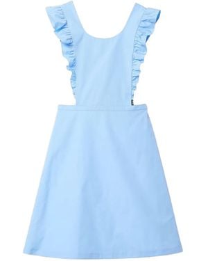 Miu Miu Poplin Apron Dress - Blue