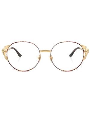 Versace Tortoiseshell-Effect Medusa-Head Glasses - White