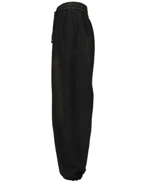 JIAN YE Gwai Washed-Effect Track Trousers - Black