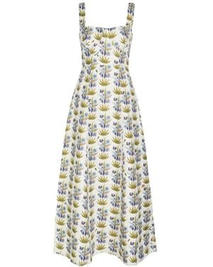 Emporio Sirenuse Floral Midi Dress - White