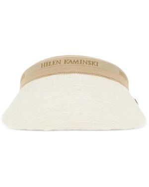 Helen Kaminski Carter Logo-Band Visor Hat - Natural