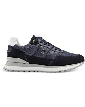 Bogner Logo-Plaque Panelled Sneakers - Blue