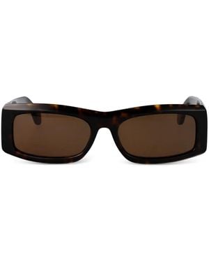 Ferragamo Eyewear Sonnenbrille Mit Eckigem Gestell - Braun