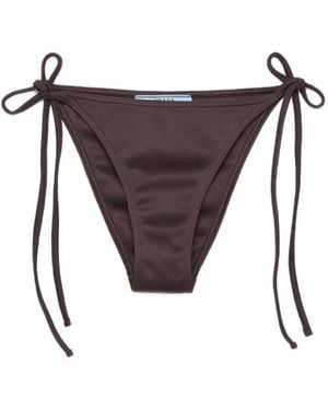 Prada Interlock Knit Bikini Bottoms - Purple