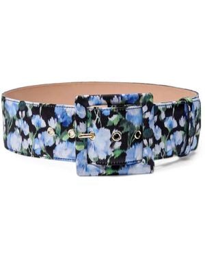 Carolina Herrera Peony-Print Belt - Blue