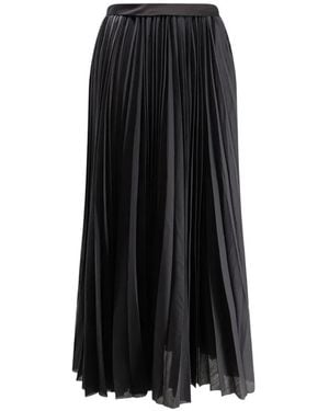 R2W Arissto Pleated Maxi Skirt - Black