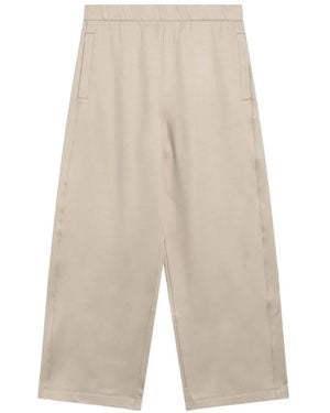 Max Mara Elasticated-Waist Wide-Leg Pants - White