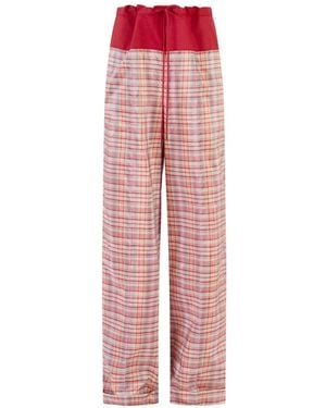 Rosie Assoulin Plaid-Pattern Trousers - Pink