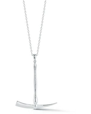 Mateo Miners Pick Pendant Necklace - White
