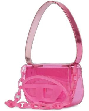 DIESEL Logo-Plaque Tote Bag - Pink