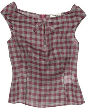 ShuShu/Tong Blouse À Ouverture Goutte D'Eau - Purple