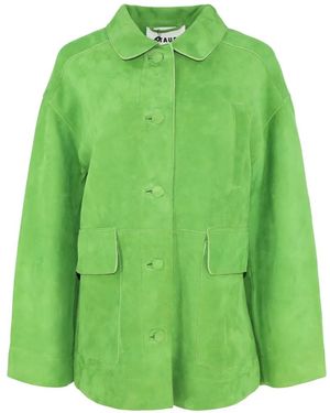 STAUD Roxanne Patch-Pocket Jacket - Green