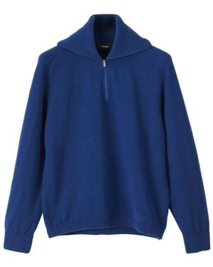Laminar Zip-Neck Sweater - Blue