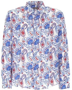 Peninsula Chemise À Motif Cachemire - Blue