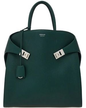 Ferragamo Hug Tote Bag - Green