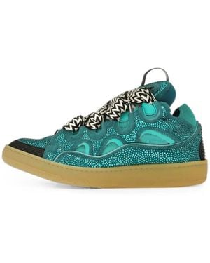 Lanvin Strass Curb Sneakers - Green