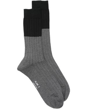Plan C Calcetines De Canalé - Gris