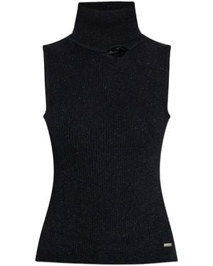 DSquared² ノースリーブ タートルネックトップ - ブラック