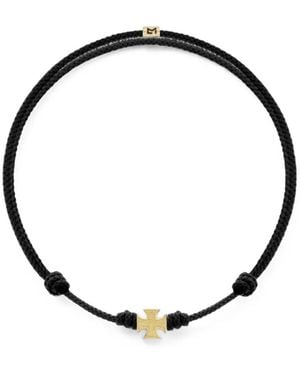 Luis Morais Maltese Cross Cord Bracelet - Metallic