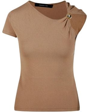 FEDERICA TOSI Asymmetrisches Top - Braun