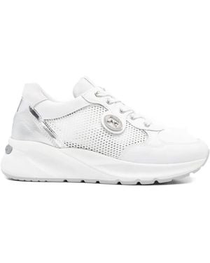 Nero Giardini Perforated-Detail Trainers - White