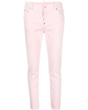 DSquared² Low-Rise Tapered Jeans - Pink