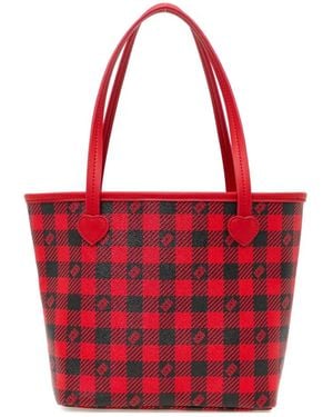 AAPE BY A BATHING AP Logo Checked Tote Bag - Red
