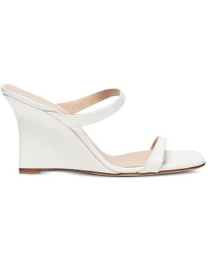 Stuart Weitzman Sandalias Vinnie Con Cuña - Blanco