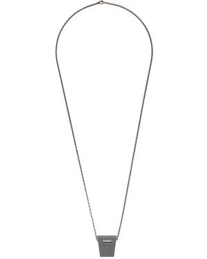Rick Owens Dogtag-Pendant Necklace - Brown