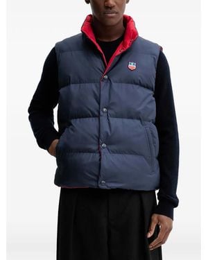 Bally Buttoned Quilted Reversible Gilet - Blue