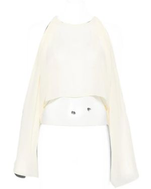 Patrizia Pepe Halterneck Cape Scarf - White