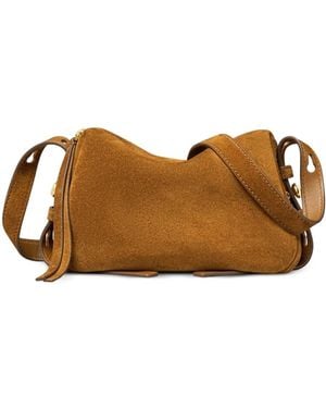 Tory Burch Romy Suede Soft Crossbody Bag - Brown