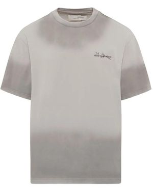 Feng Chen Wang Spray-Painted Logo T-Shirt - Grey