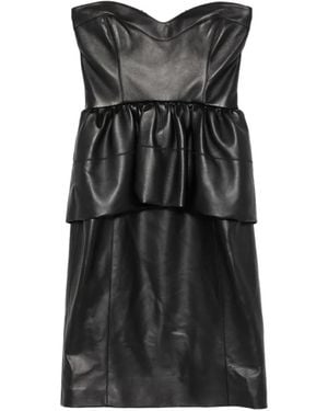 Fendi Strapless Peplum Midi Dress - Black