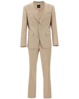 BOSS Button Peaked Lapels Suit (Set Of Two) - Natural