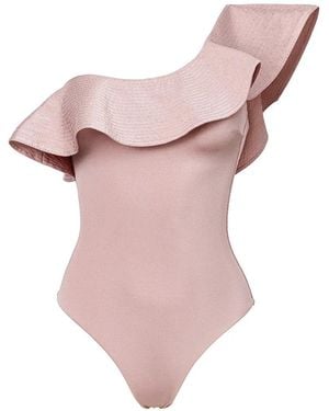 SOFIA ERHAN Grace Ruffled One-Shoulder Swimsuit - Pink