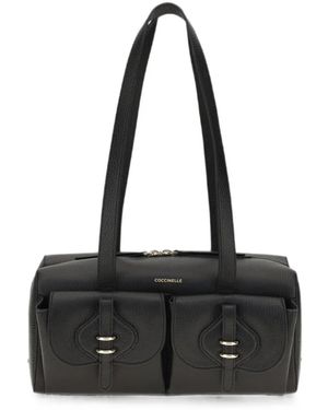 Coccinelle Mavery Pocket Shoulder Bag - Black