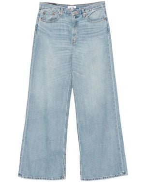 RE/DONE Five-Pocket Design Wide-Leg Jeans - Blue