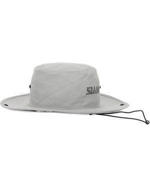 Slam Logo-Print Wide-Brim Hat - White