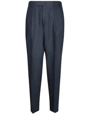 Dell'Oglio Pressed-Crease Tailored Trousers - Blue