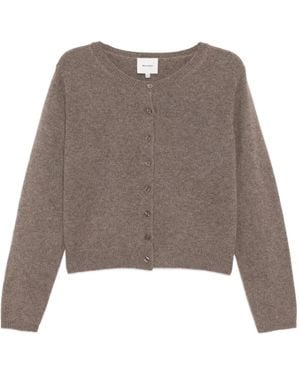 Reformation Clara Kaschmircardigan Mit Rundem Ausschnitt - Braun