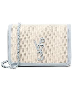 V73 Bolso satchel con placa del logo - Neutro