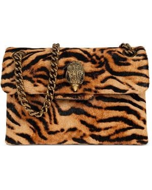 Kurt Geiger Mini Kensington Tiger-Print Shoulder Bag - Brown