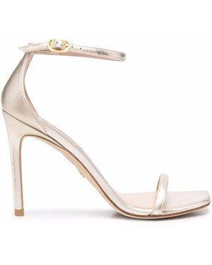 Stuart Weitzman メタリック サンダル - ホワイト