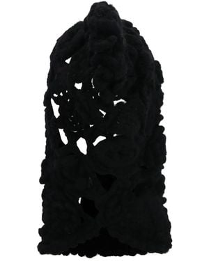 Comme des Garçons Floral Back-Slit Balaclava - Black