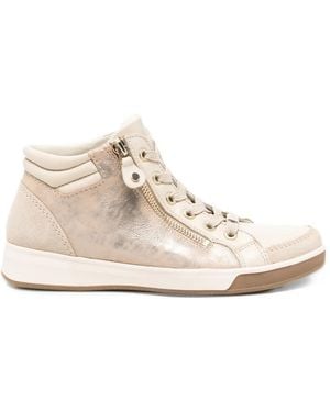 Ara Sneakers Im Metallic-Look - Weiß