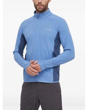 Columbia Pull Zippé À Design Colour Block - Bleu