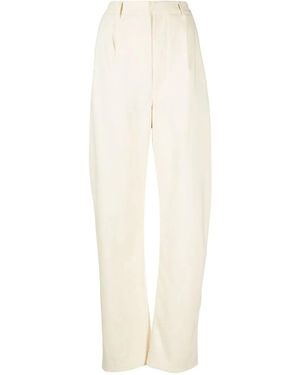 Lemaire Straight-Leg Cotton-Blend Trousers - White